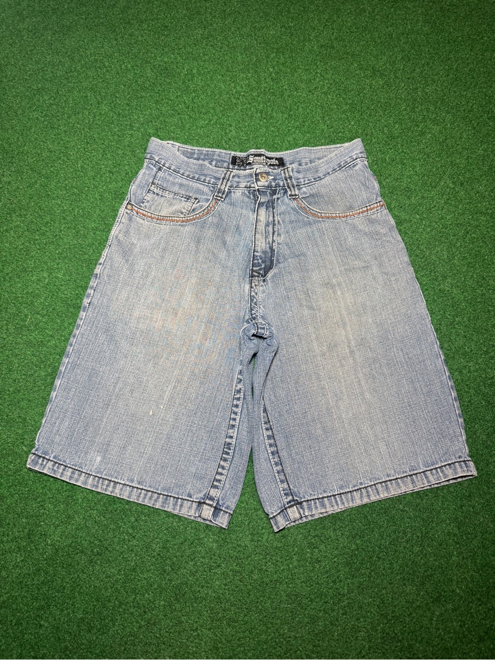 Vintage 90s Y2K Southpole Denim Jorts, Ghetto Urban Below the Knee Baggy Size 32